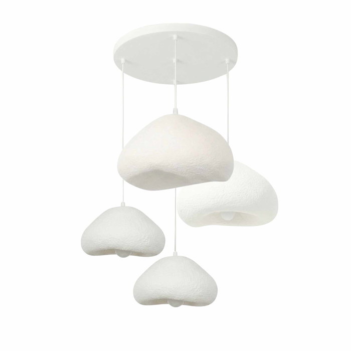 Opviq Lora-Set-Lora-30-4-T-Nua Lámpara de Araña Blanca
